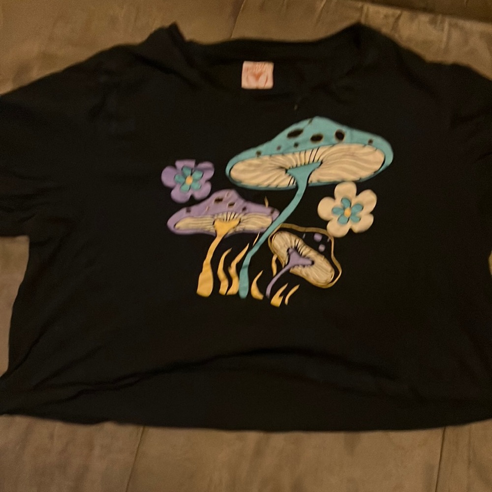 Black Self esteem Indie crop top